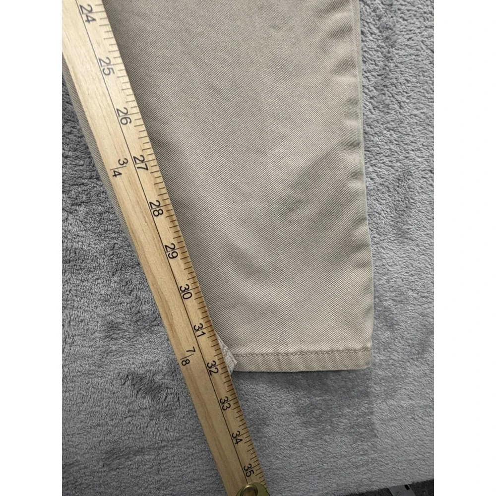 Levis 513 Jeans Mens Measured 36x32 Beige Slim Straight‎ Denim Stretch Zip Fly
